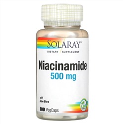 Соларай, Никотинамид, 500 мг, 100 капсул с оболочкой из ингредиентов растительного происхождения