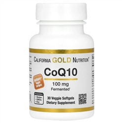 California Gold Nutrition, Коэнзим Q10, 100 мг, 30 растительных капсул