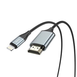 Кабель HOCO UA15 Lightning to HDMI audio,video hd cable adapter 2м.
