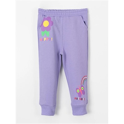 Mışıl Детские спортивные штаны с эластичным поясом и принтом для маленьких девочек