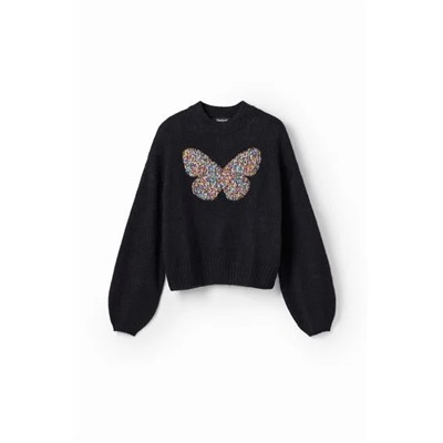 Chunky knit butterfly pullover