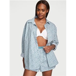 Cotton Oversized Long-Sleeve Pajama Set