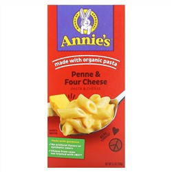 Annie's Homegrown, Pasta & Cheese, Penne & Four Cheese, 156 г (5,5 унции)