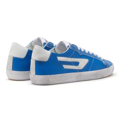 Sneakers - cuero - azul claro y blanco