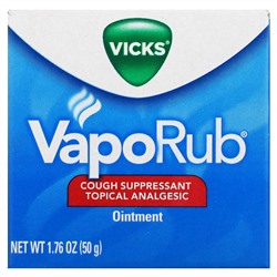 Vicks, VapoRub, Cough Suppressant Topical Analgesic Ointment, 1.76 oz (50 g)