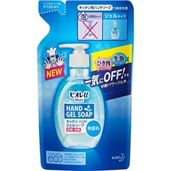 KAO Biore-u Kitchen Hand Gel Soap кухонное Гелевое мыло для рук Без запаха мягкая упаковка 200 мл