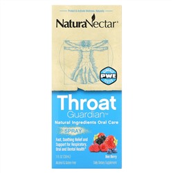 NaturaNectar, Throat Guardian, спрей, «ягодная смесь», 1 мл (30 жидк. унций)