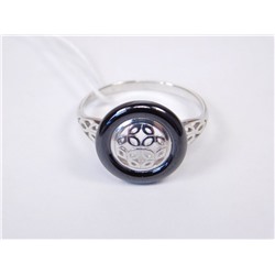Кольцо из серебра 925 пробы 3967000013л-19,0 вес 2,20 керамика