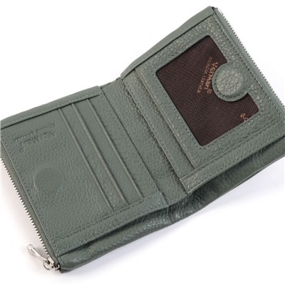 Маленький женский кожаный кошелек на магнитной кнопке VerMari 9949-1806 Олив Грин