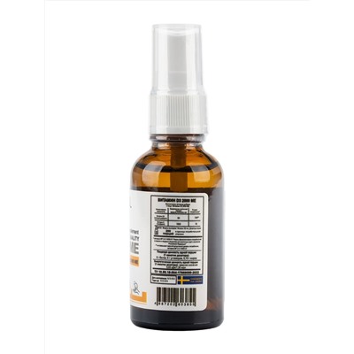 D3 2000 IU with MCT oil and vitamin E spray/ Витамин Д3 2000 ME с маслом МСТ и витамином Е спрей/NUTRIHEAL