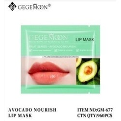 Коллагеновая маска патч для губ c экстрактом авокадо Gegemoon Avocado Lip Mask 1шт