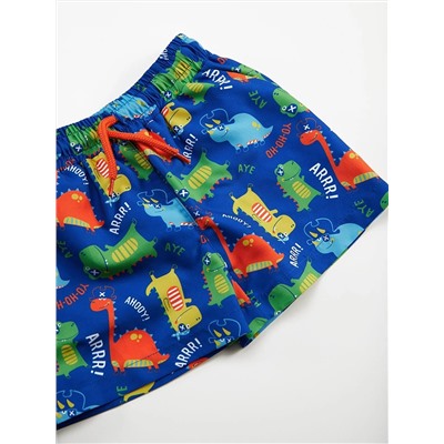 Denokids Купальник-шорты для плавания с динозавром для мальчика темно-синего цвета