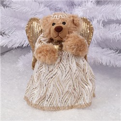 Украшение Кукла Медведь-ангел 25 см, ткань, золото ЛЬДИНКА 231371