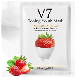 Уценка!Витаминная маска «BIOAQUA» из серии V7 с экстрактом клубники