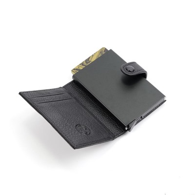 Мужской кожаный кардхолдер с RFID защитой 163-22 Блек