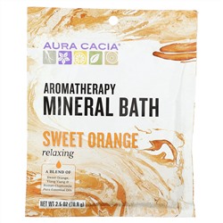 Aura Cacia, Aromatherapy Mineral Bath, Relaxing, Sweet Orange, 2.5 oz (70.9 g)