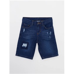 Хлопковые джинсовые шорты LC Waikiki с рваными деталями для мальчика