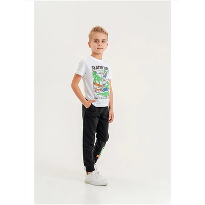 Mışıl Kids Комплект из футболки с короткими рукавами и спортивных штанов с круглым вырезом и принтом для мальчиков