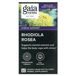 Gaia Herbs, Rhodiola Rosea, 60 растительных капсул с жидкостью