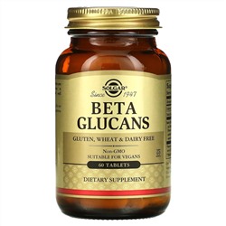 Solgar, Beta Glucans, 60 таблеток