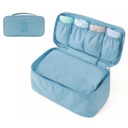 Дорожный органайзер для белья и косметики - сумка органайзер для путешествий,1 шт. Размер 28*16*12 см. Цвет голубой.