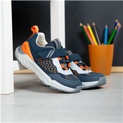 Biomecanics - sneakers altas - cuero - azul y naranja