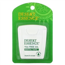 Desert Essence, Зубная лента с маслом чайного дерева, покрытая воском, 30 ярдов (27,4 м)