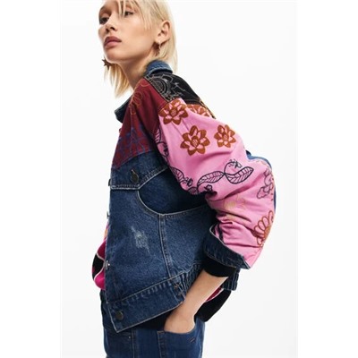 Patchwork denim jacket