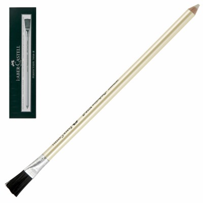 Ластик карандаш-кисть, белый твердый корректор служит для устранения туши и чернил Faber-Castell 185800