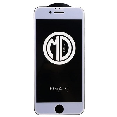 Защитное стекло утолщенное MD iPhone 6/6S (белый)