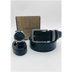 Подарочный набор для мужчины ремень, часы и коробка 2020586