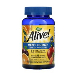 Натурес Вэй, Alive!, полный комплекс мультивитаминов для мужчин в виде жевательныхтаблеток со вкусом фруктов, 60 жевательных таблеток