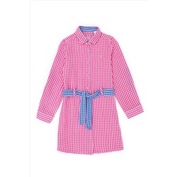 Розовое тканое платье для девочки Неожиданная скидка в корзине