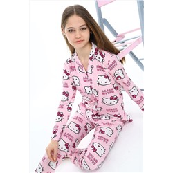 Пижамный комплект EFTELYA с принтом кота для девочек 7-16 лет 0150