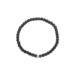 HEMATITE ELASTIC BRACELET FLAT SPHERES