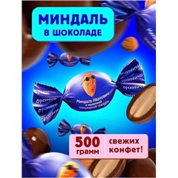 Ореховичи конфета Миндаль Ивановичв молочной шоколадной глазури 
 Масса 500гр