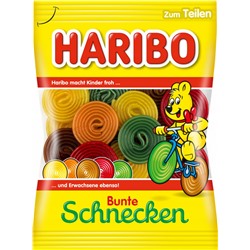 Мармелад Haribo Bunte Schnecken - Цветные улитки 160 гр