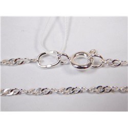 Цепь из серебра 925 пробы 365003506040-40,0 вес 1,70 плетение сингапур, алмазная обработка