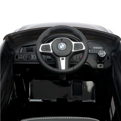 Электромобиль BMW 6 Series GT, EVA колёса, кожаное сидение, цвет черный