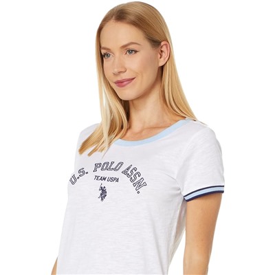 U.S. POLO ASSN. Dual Trim Graphic Graphic Ringer Tee