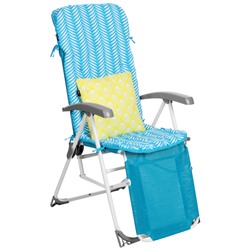 Кресло-шезлонг с матрасом и декоративной подушкой, цвет бирюзовый
