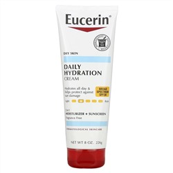 Eucerin, ежедневный увлажняющий крем, SPF 30, без отдушек, 226 г (8 унций)