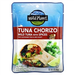 Wild Planet, Чоризо с тунцом, 85 г (3 унции)