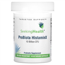 Seeking Health, ProBiota HistaminX, 10 млрд КОЕ, 60 кислотостойких вегетарианских капсул