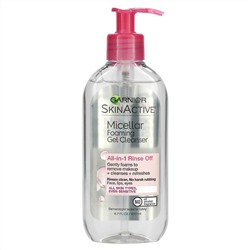 Garnier, SkinActive, Micellar Foaming Gel Cleanser, All-in-1 Rinse Off, All Skin Types, 6.7 fl oz (200 ml)