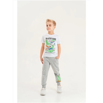 Mışıl Kids Комплект из футболки с короткими рукавами и спортивных штанов с круглым вырезом и принтом для мальчиков
