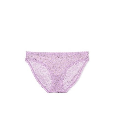 Foil-Print Lace Bikini Panty