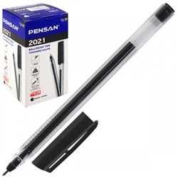 Ручка масляная, пишущий узел 1,0 мм, игольчатая, одноразовая, цвет чернил черный Triangle Pensan 50/2000/2021