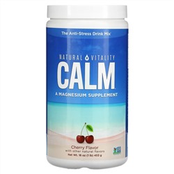 Natural Vitality, CALM, антистрессовая смесь для напитков, вишня, 453 г (16 унций)