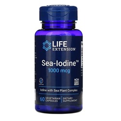 Лайф Экстэншн, Sea-Iodine, 1000 мкг, 60 вегетарианских капсул